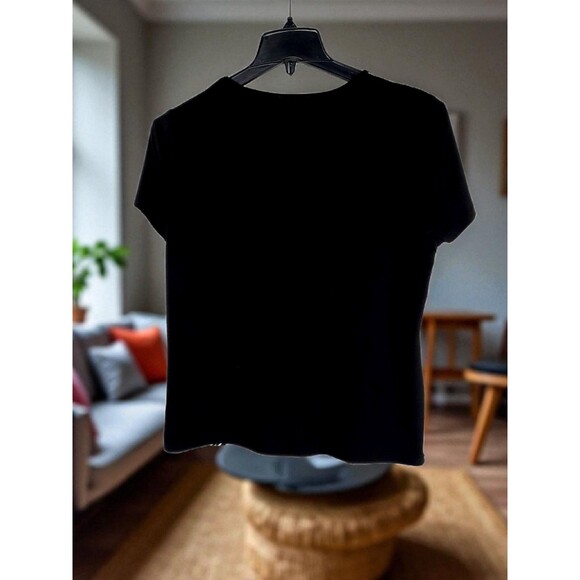 Calvin Klein Geometric Animal Print Short Sleeve Top - Picture 3 of 11